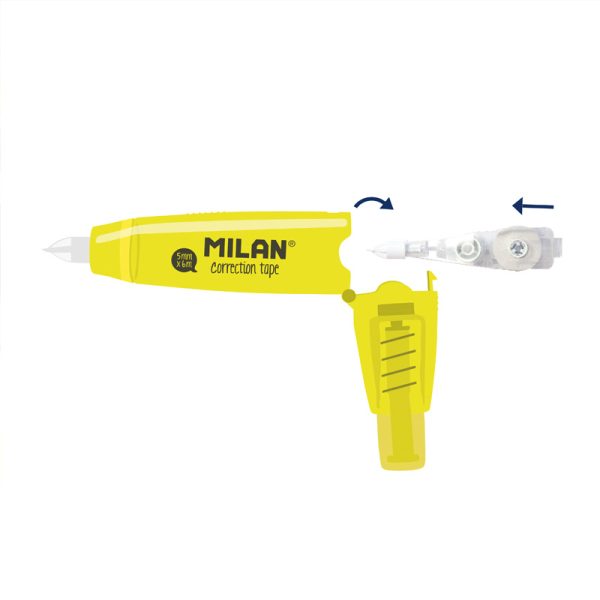 Milan Display Box 12 Acid Pusher Correction Tapes 5 Mm X 6 M - 1 Pcs.