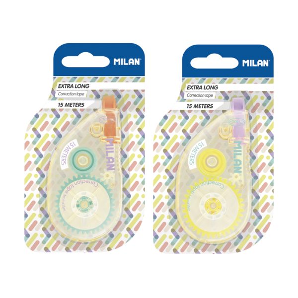 Milan Display Box 12 Blister Packs 5 Mm X 15 M Correction Tape, New Look Series - 1 Pcs.