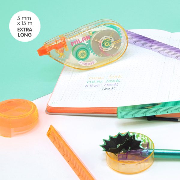 Milan Display Box 12 Blister Packs 5 Mm X 15 M Correction Tape, New Look Series - 1 Pcs.