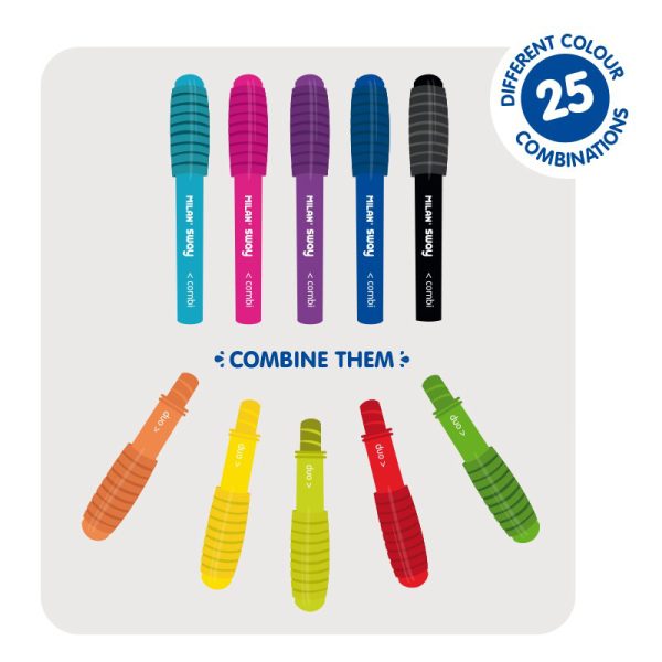 Milan SWAY Combi Duo Pens, Assorted Colours - 1 Pcs