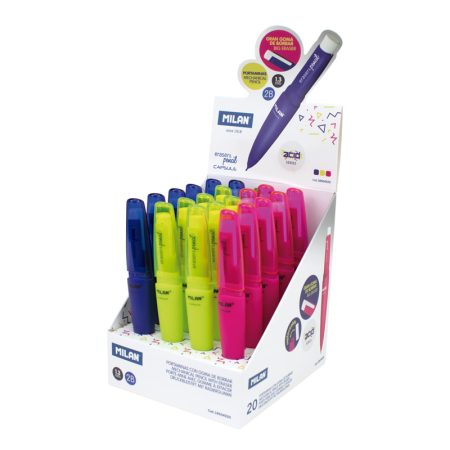 Milan CAPSULE Mechanical Pencils 1.3mm 2B, Acid Series - 1 Pcs.