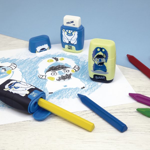 Milan Erasers With Pencil Sharpener COMPACT The Yeti - 1 Pcs.