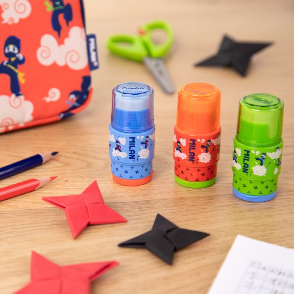 Milan Eraser With Pencil Sharpener EXTENSION Ninjutsu Special Series - 1 Pcs.