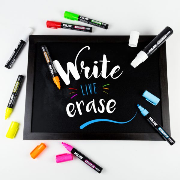 Milan Fluoglass Markers, Chisel Tip 2 - 4 Mm, White Colour. Available In 7 Different Colours - 1 Pcs.