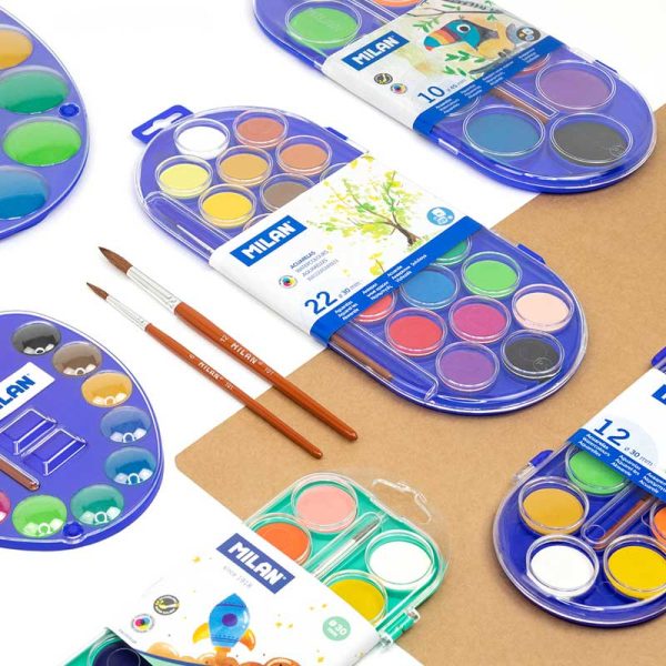 Milan Set Of 22 Watercolour Tablets Ø 30 Mm With Brush
