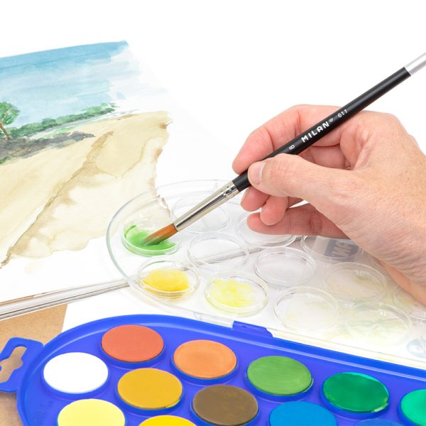 Milan Set Of 22 Watercolour Tablets Ø 30 Mm With Brush