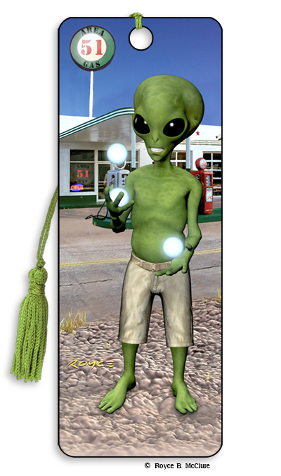 ROYCE 3D BOOKMARK - JUGGLING ALIEN (MOTION)