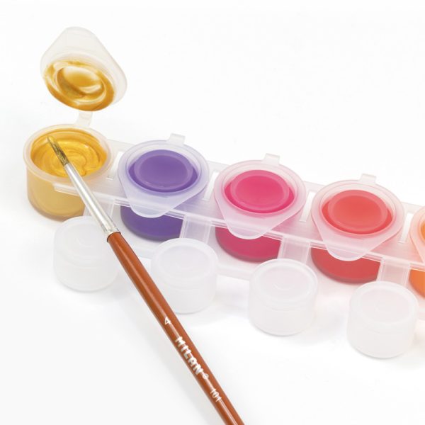 Milan Blister Pack With 14 Jars 5 Ml Poster Paint, 12 Mixing Pots And Brush