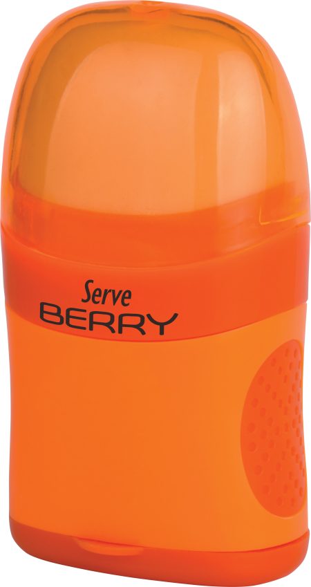 SERVE Berry Eraser & Sharpener Combo for Kids (Orange) - 1 Pc