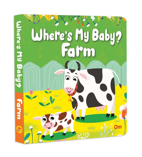 Board Book: Where's My Baby? Farm - Illustrated Story books for Kids