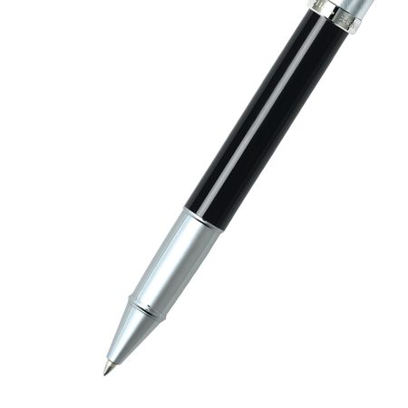 PEN SHEAFFER 100 E9313 GLOSSY BLACK BARREL BRUSHED CHROME CAP CHROME TRIM RB