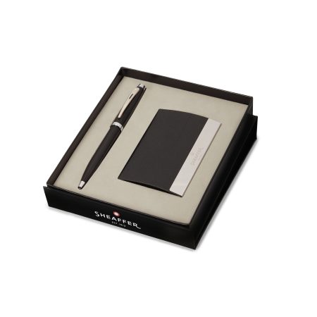 GIFTSET SHEAFFER 100 G9317?MATTE BLACK WITH CHROME TRIM BP WITH BCH