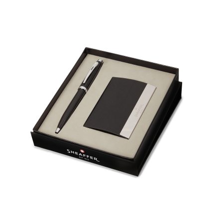 GIFTSET SHEAFFER 100 G9338?GLOSSY BLACK WITH CHROME TRIM BP WITH BCH