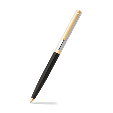 PEN SHEAFFER SAGARIS E9475 BLACK BARREL AND CHROME CAP WITH GOLD TONE TRIM BP
