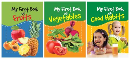 My First Book of Fruits, Vegetables and Good Habits (Paperback) (Set of 3 Books)