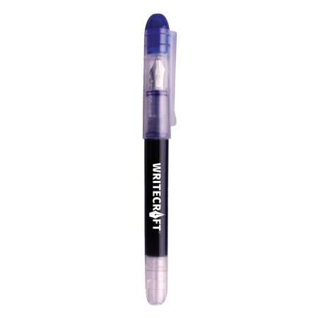 WRITECRAFT Fountain Pen - Medium Tip - Blue - Waterproof Quick Dry Ink - Pack of 1