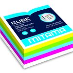 Mitama Minicube Coloured Pages - 430 Sheets - 90x90mm - Ideal For Taking Notes - Multi-Colour_27432