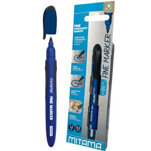 Mitama Fine Tip Marker Blue Permanent Ink 0.8 mm tip_61258