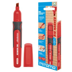 Mitama Chisel Tip Marker Red Permanent Ink 1.5/2.0 mm Tip_61260
