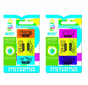 Mitama Fluo Rubbers Assorted Colours - 4 pcs_61369