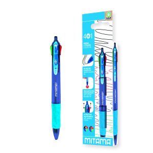 Mitama Click-Clip Ballpoint Pen 0.7 mm - 4 Colours in 1 Pen_61699