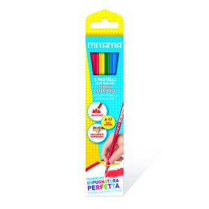 Mitama Colour Pencils - Set of 6 Pencils - Triangular shape with Perfect Grip_61990