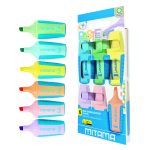 Mitama Mini Pastel Highlighter - Set of 6 - 2mm/5mm Tip_62547