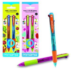 Mitama Click-Clip Pen 4 Colors Trendy - For Fun Fantasy Stem - 2 pcs_62564