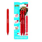 Mitama Click-Clip Erasable Gel Ink Pen - Goody Red - 2 pcs_62806