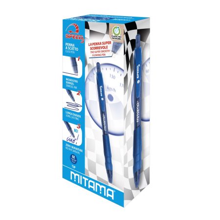 Mitama SPEED 3 Semi Gel Ink Ballpoint Pen Tip 0.7 Blue - 1 Pc_64017
