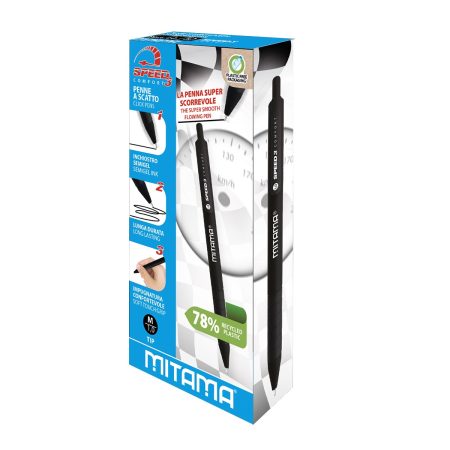 Mitama SPEED 3 Comfort Semi Gel Ink Ballpoint Pen Tip 1.0mm Black - 1 Pc_64021