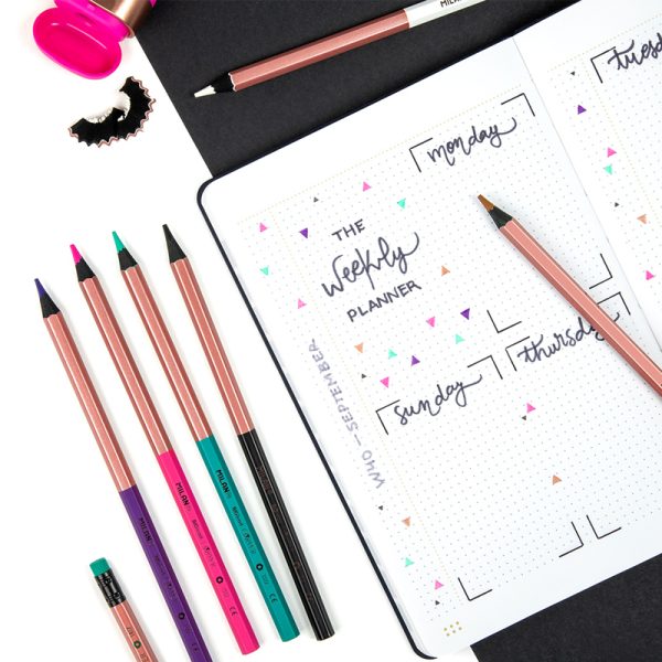 MILAN_Pencils Thick Lead Copper 6 Units Assorted Colors  (Code_0713206)