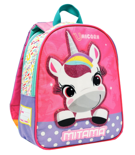 Mitama Backpack Unisex – Children and teenagers (Pack of 1) – Unicorn Design - Color (Pink)