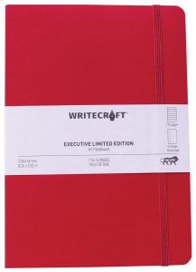 WriteCraft Executive Limited Edition Notebook | Notebook for Gifting | Office & Stationery Notebook | A5 , Ruled , 176 + 16 Pages, Flexibound , Pack of 1 - Cherry