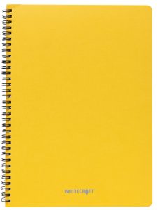 WriteCraft Wiro Series | A4 Wirobound | 128/64 sheets | Plain | Pack of 1 - Sunrise