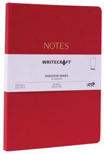 WriteCraft Executive Series Notebook | Notebook for Gifting | Office & Stationery Notebook | Hardbound | A5 , Plain , 128 Pages , Pack of 1 - Cherry