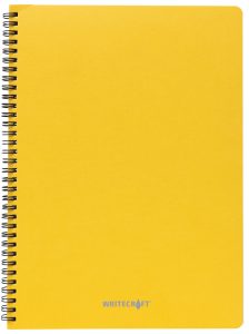 WriteCraft Wiro Series | B5 Wirobound | 144/72 sheets | Ruled | Pack of 1 - Yangon Yellow
