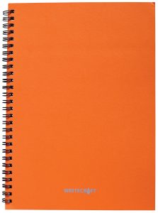 WriteCraft Wiro Series | B5 Wirobound | 144/72 sheets | Ruled | Pack of 1 - Oriando Orange