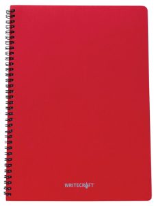 WriteCraft Wiro Series | B5 Wirobound | 144/72 sheets | Ruled | Pack of 1 - Roma Red