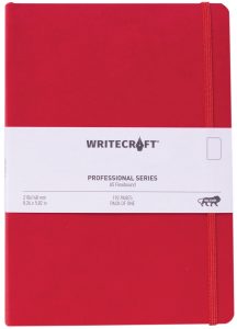 WriteCraft Professional Series Notebook | Notebook for Gifting | Office & Stationery Notebook | Flexibound | A5 , Plain , 192 Pages , Pack of 1 - Cherry