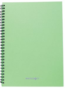 WriteCraft Wiro Series | B5 Wirobound | 144/72 sheets | Ruled | Pack of 1 - Gangneung Green
