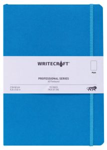 WriteCraft Professional Series Notebook | Notebook for Gifting | Office & Stationery Notebook | Flexibound | A5 , Plain , 192 Pages , Pack of 1 - Kingfisher