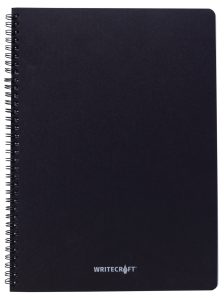 WriteCraft Wiro Series | B5 Wirobound | 144/72 sheets | Ruled | Pack of 1 - Beirut Black
