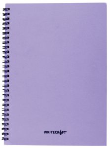 WriteCraft Wiro Series | B5 Wirobound | 144/72 sheets | Ruled | Pack of 1 - Madrid Mouve