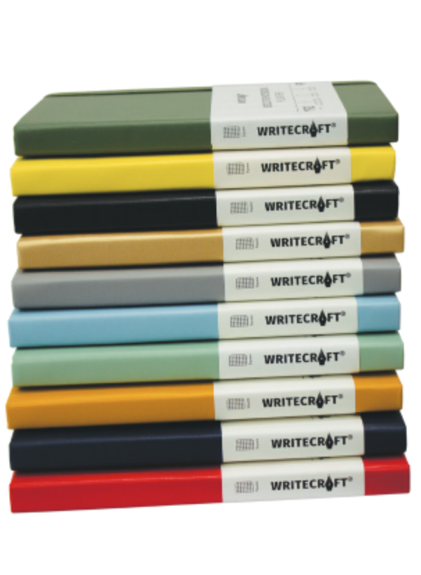 WRITECRAFT Notebook A5 Black with PU Leather Strap